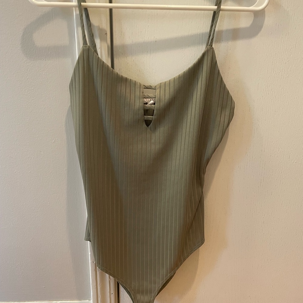 Buckle body suit olive green size Small